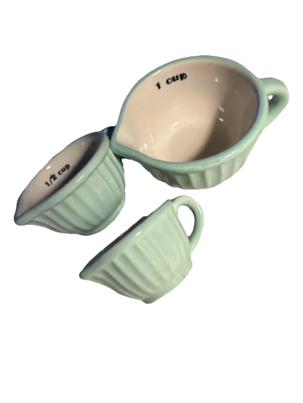 Cracker Barrel Grandma's Pantry  Mint Green measuring cup Set